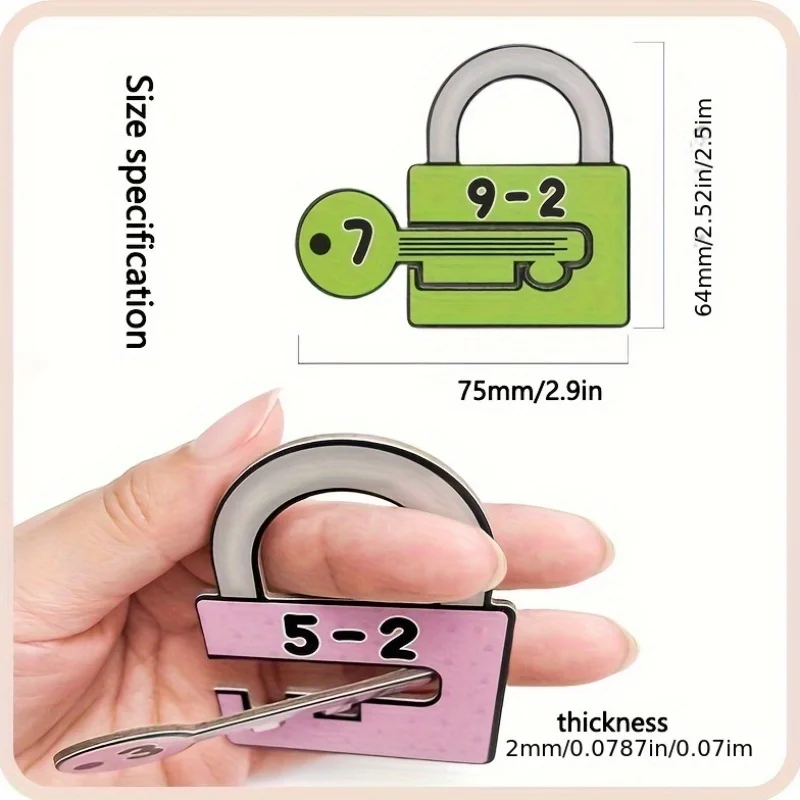 24pcs Number Matching Locks Educational Sensory Toys for Kids Colors Cognitive Logical Thinking Training Enhances Math Skills