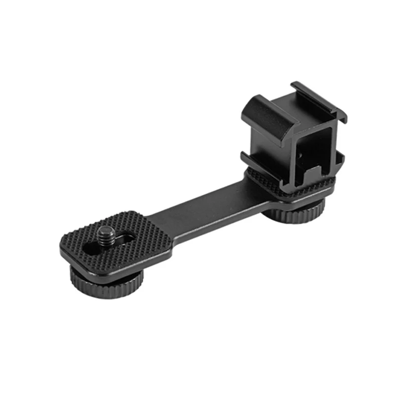 Triple Cold Shoe Mount Bracket Aluminum 3 Hot Shoe Extension Bar for DSLR Mirrorless Camera Microphone Led Video Flash Vlogging