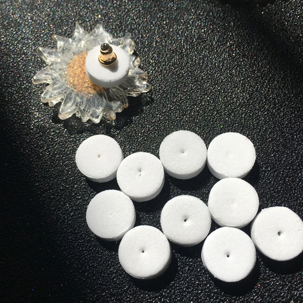 

1000pcs Foam Earring Pads 12Mm White Shock Absorption For Stabilize Earrings Jewelry Finding Discs Earring Backs Clip On Pads