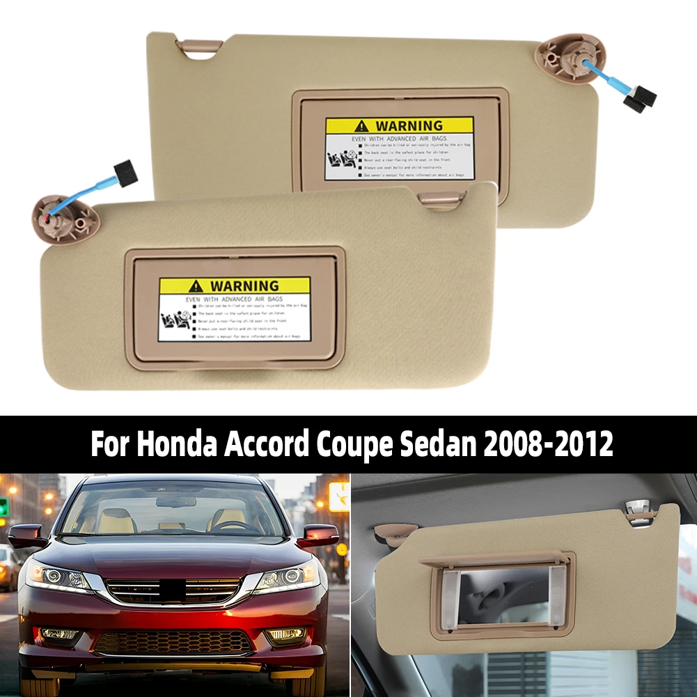 Windshield Sunvisor Car Sun Visor Shade For Honda Accord Coupe Sedan 2008-2012 Beige Sunvisor Left Right Side 83280-TA5-A51Z