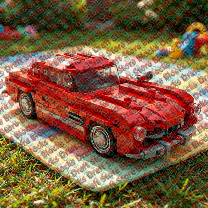 Speed Racing Car Model MOC Building Bricks 300 SL Classic Vintage Sedan Modular Technology Holiday Gifts Assemble Toys QWERT