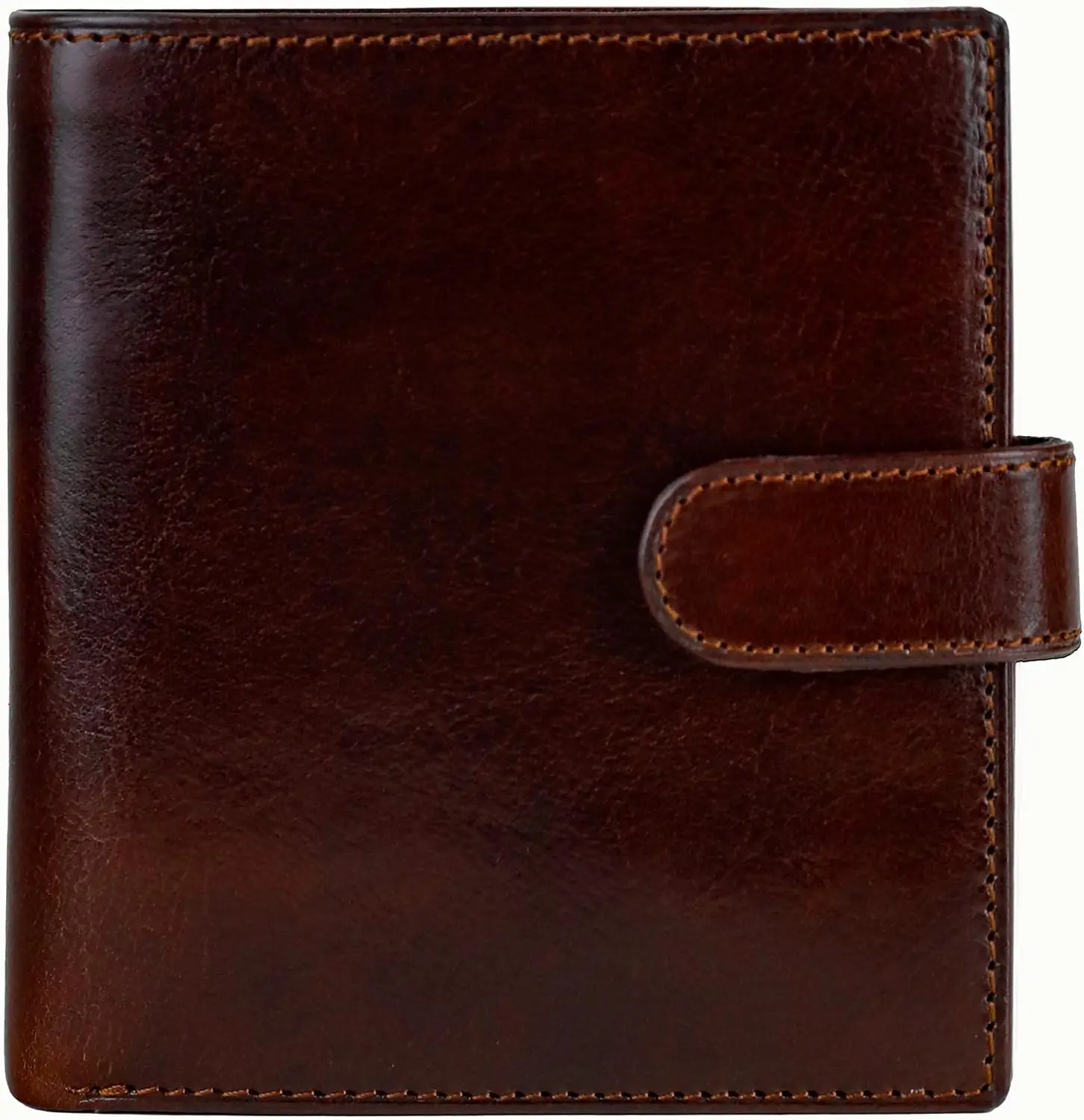 Men's Genuine Leather Wallet - Minimalist Wallet Design with Credit Card Holder, Magnetic Coin Holder, Cash Slots - Secured