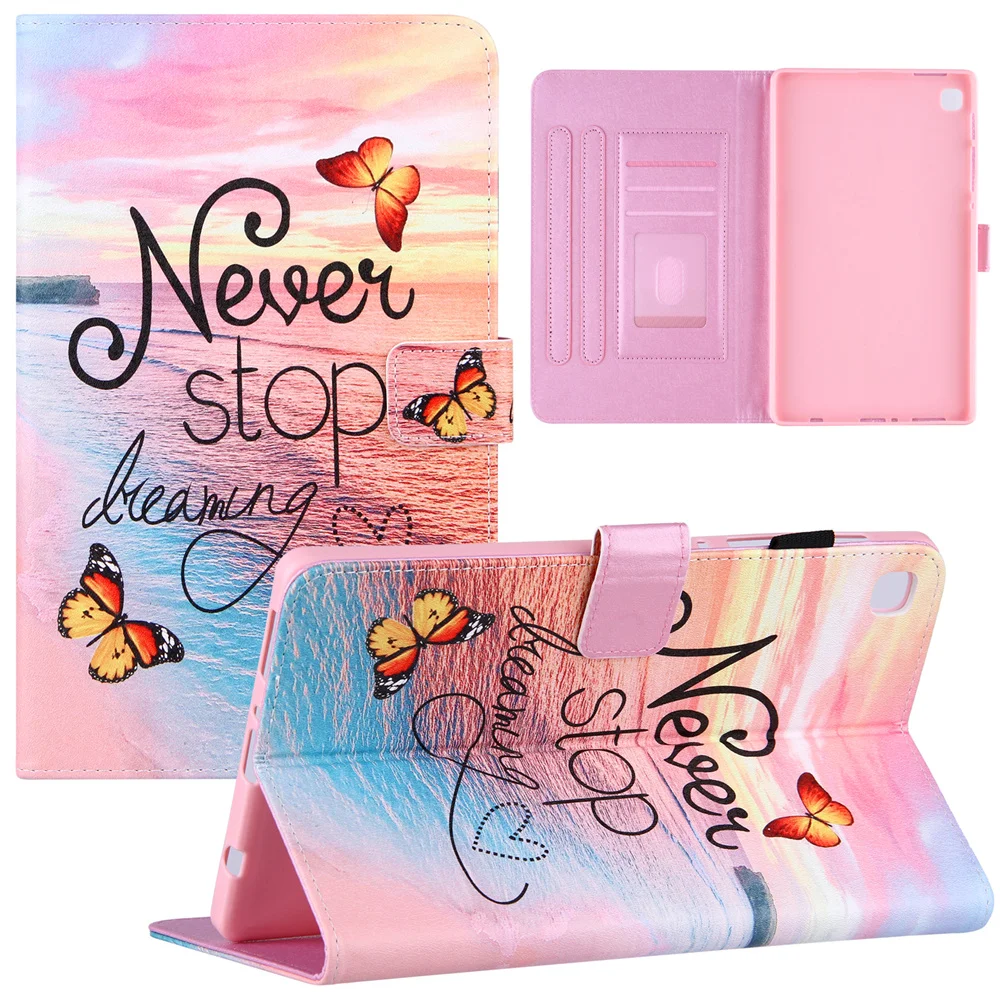 

Colorful Painting Silk Pattern Flip Leather Case for Samsung Galaxy Tab A/A7/S6 Lite/A8/A7 Lite/S7/S8 T875 T200 T290 T510 P610