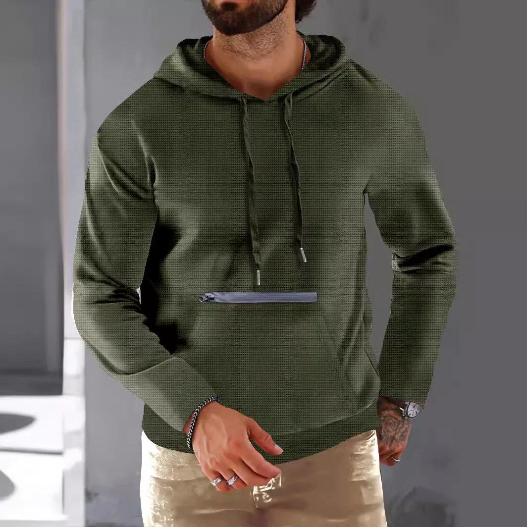 New Waffle Sports Sweater Zipper Drawstring, This Classic Model Is Factory Direct Sales, Spot First Delivery