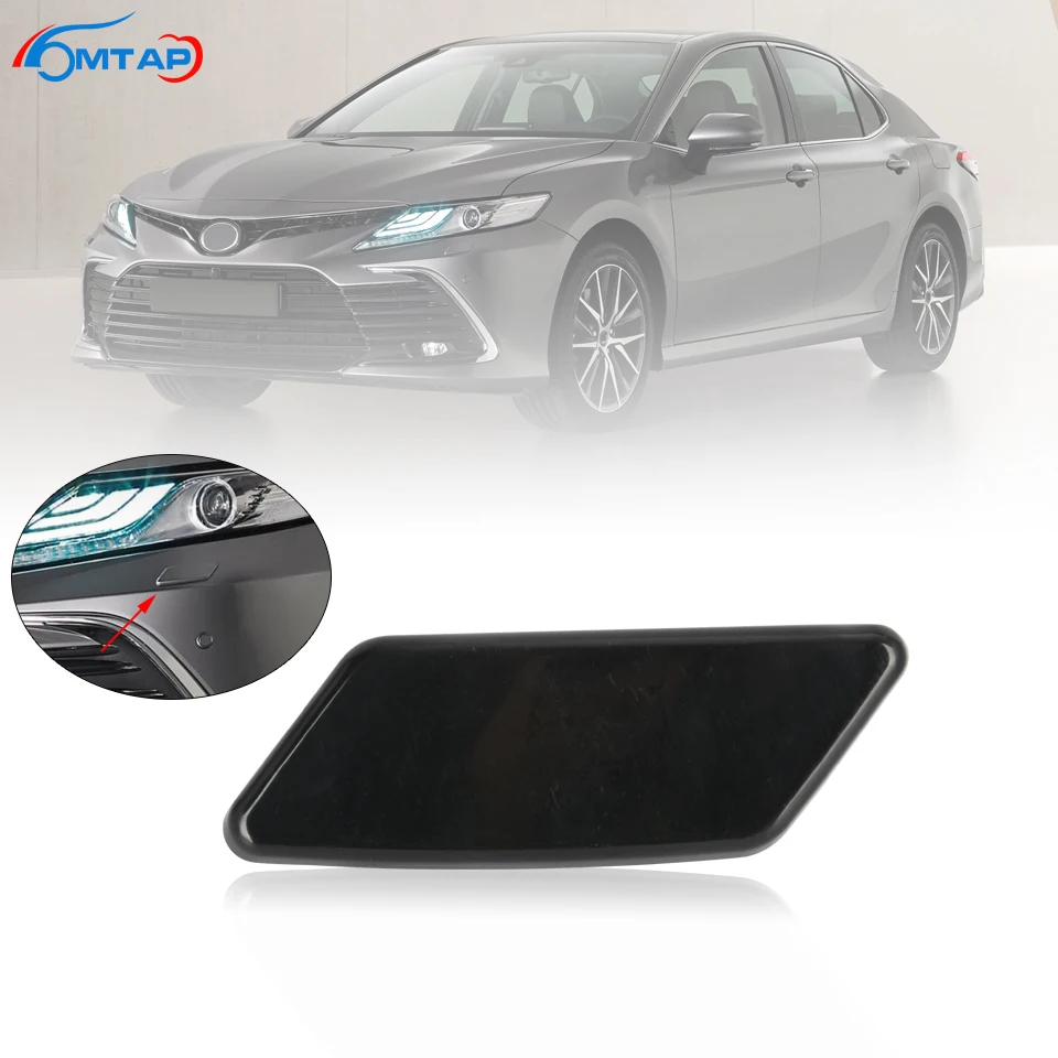 

MTAP Headlight Washer Nozzle Cover For Toyota Camry 2021 2022 2023 Unpainted Washer Jet Sprayer Cap 85353-33050 85354-33050