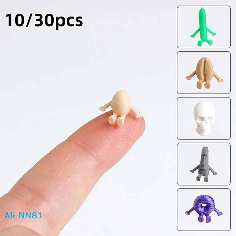 【N】10/30PCS Funny Mini Tiny Figurines Vibrant Colors Safe NonToxic For Kids Party Favors Micro Landscape Desktop Decor