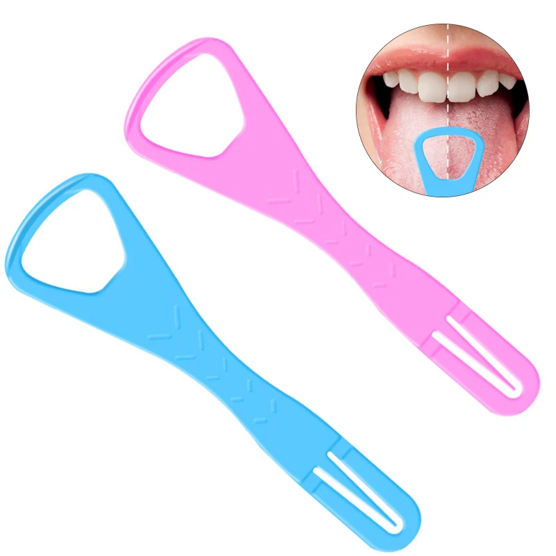 

5 шт., складные скребок для языка с зубочисткой