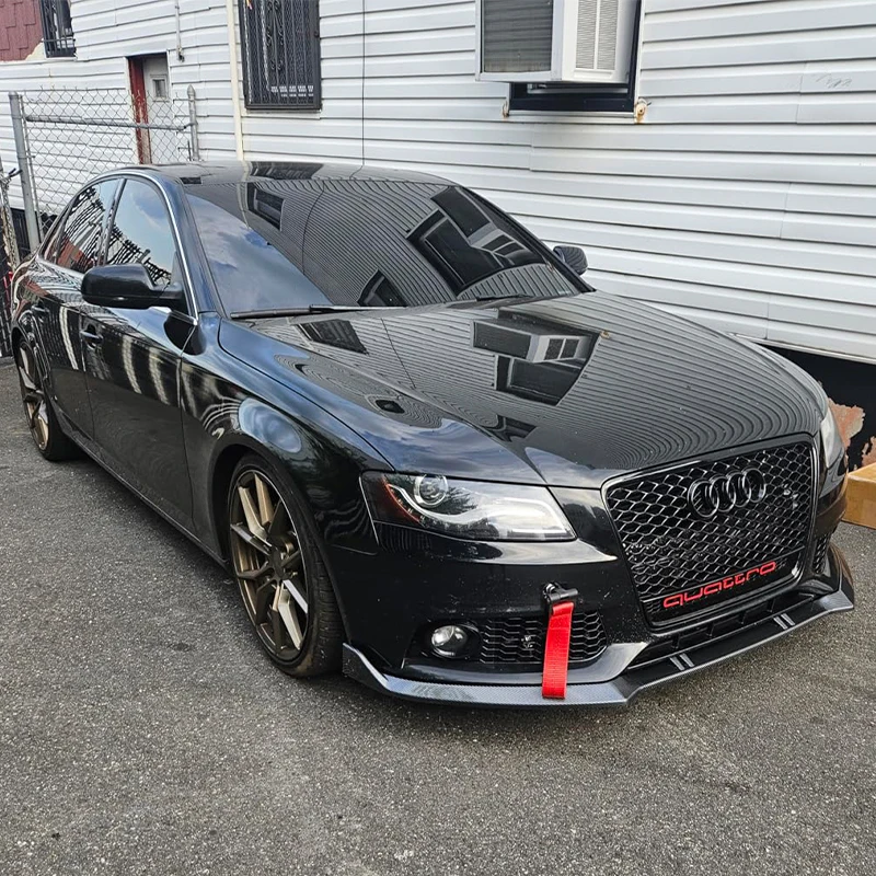 Przedni zderzak samochodowy Splitter Lip Diffuser Body Kit Spoiler Guard dla Audi A4 B8 Sedan 2007-2011 (nie dla modeli S-Line)