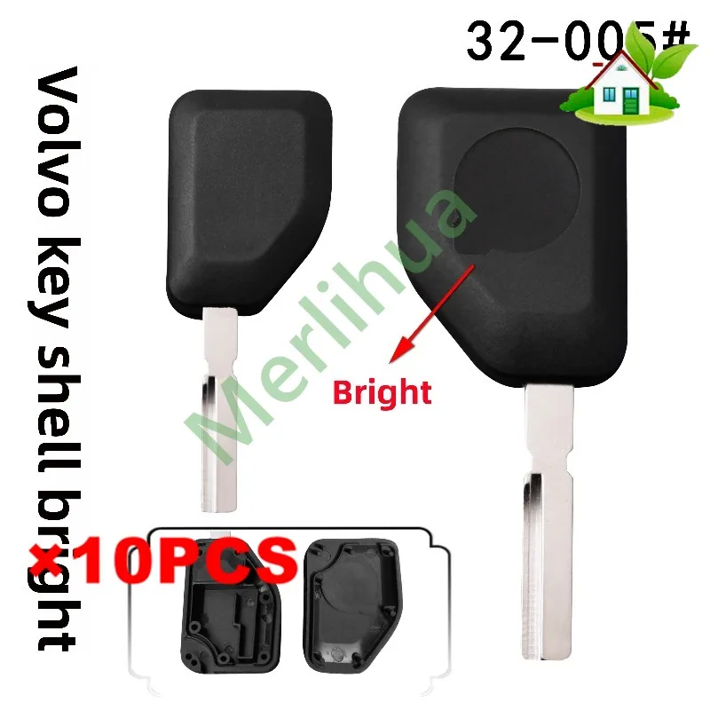 FOR Volvo FM460 Secondary Key Shell, Premium Straight Key Housing With Transponder Chip Slot Spare Replacement Case