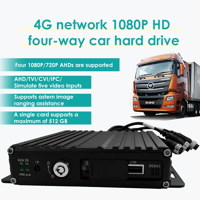 4 Channel 1080P AI Dashcam MDVR with GPS 4G WiF Support ADAS DMS BSD