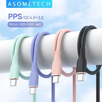 ASOMETECH USB C 타입 고속 충전 케이블, 데이터 코드 충전기, 삼성 S21, S20, A51, 샤오미 미 10 용, 2M, 60W  Best5