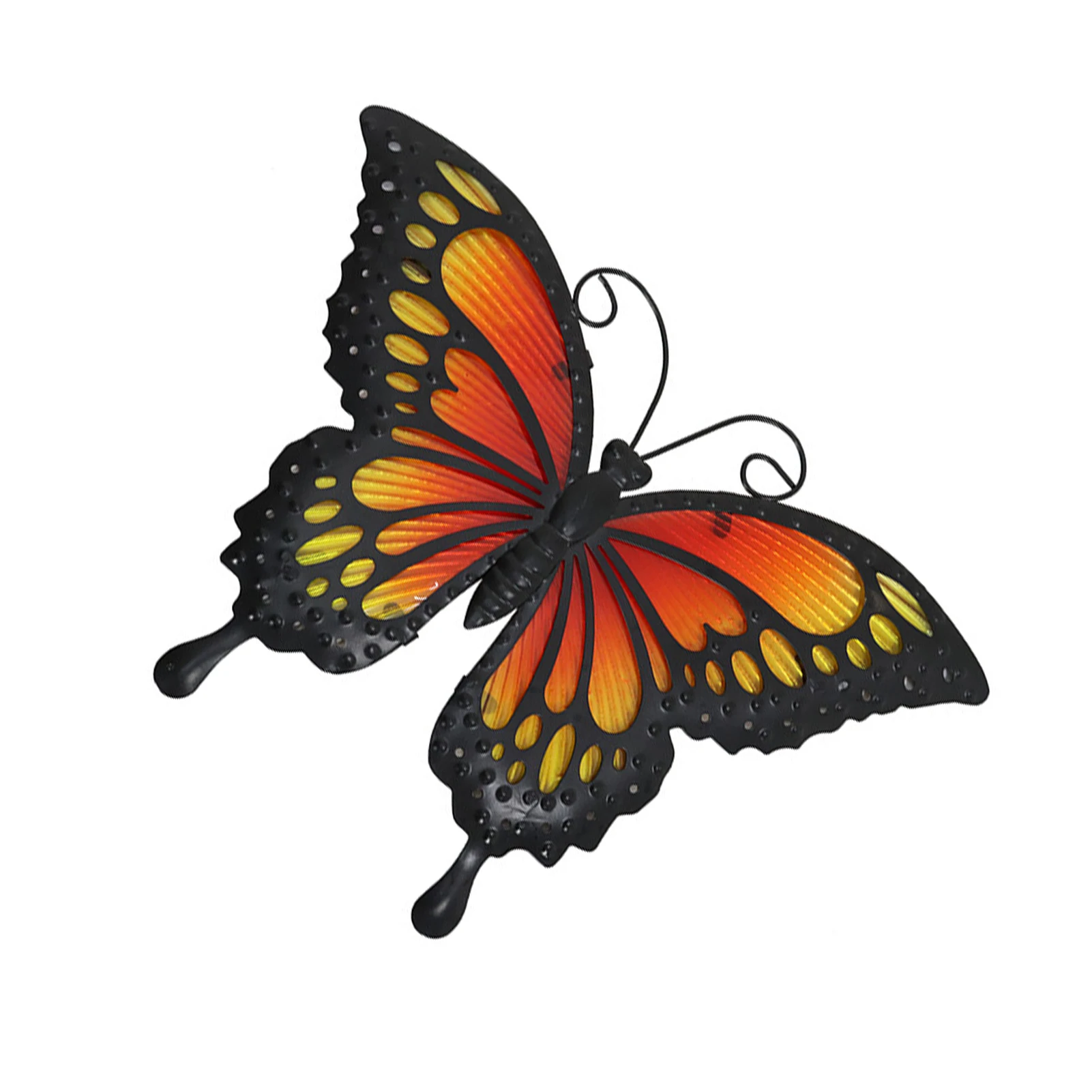 Hand-painted Metal Butterfly Wall Décor Safe And Non-toxic Iron And Glass Artwork Hand-crafted