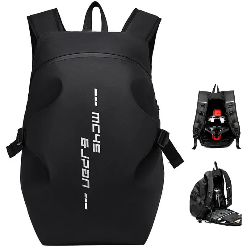 

Huge Motorcycle Helmet Backpack Waterproof Heavy Duty Storage Bag with Safety Reflective Stripes for Riding Cycling Daily Use