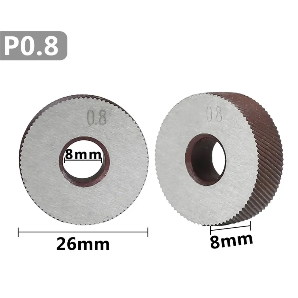 2 pezzi 0.8mm ruota zigrinata diagonale antiscivolo per tornio in metallo