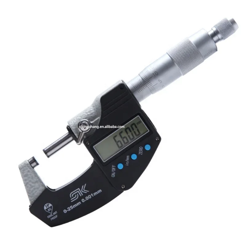 IP65 Waterproof Oilproof Digital Micrometer With Scale Diameter Measuring Tool 0.001mm Coolant Proof Outside Measure