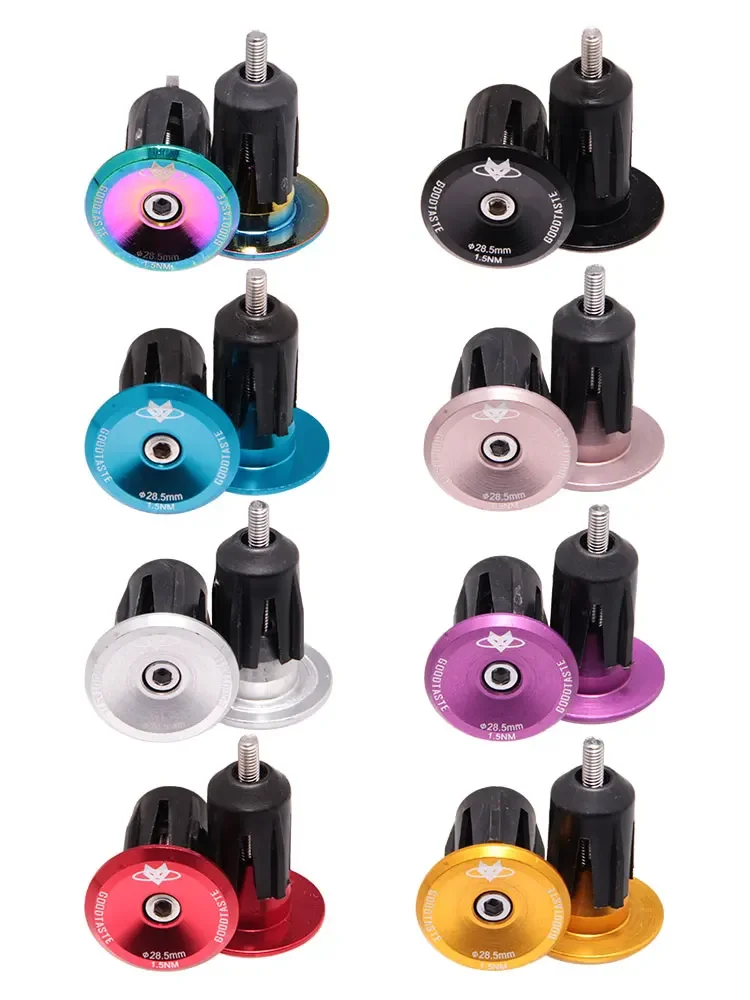 AliExpress nfox Road Mountain Bike Handlebar Cap Bicycle Handle Bar End Plugs Inflated Aluminum Alloy Lock Plug One Pairs Mtb Accessories Grips