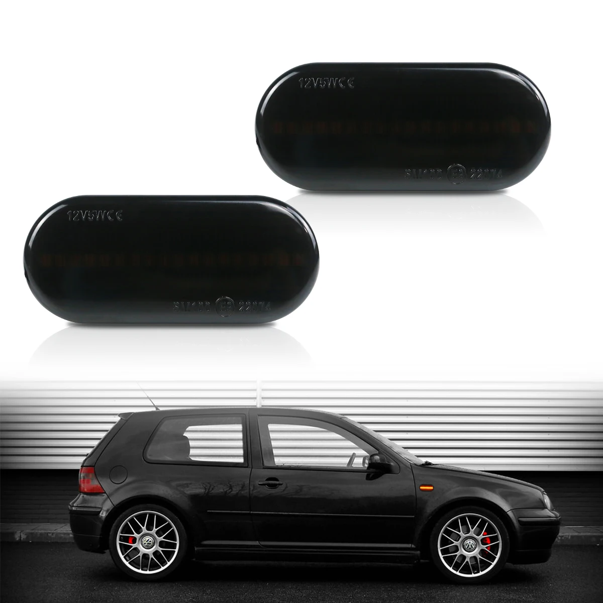 Luces LED de señal de giro para guardabarros delantero, 2 uds., para VW Golf 3 4 MK3 MK4 Passat 3BG Polo 6N 9N Bora Vento