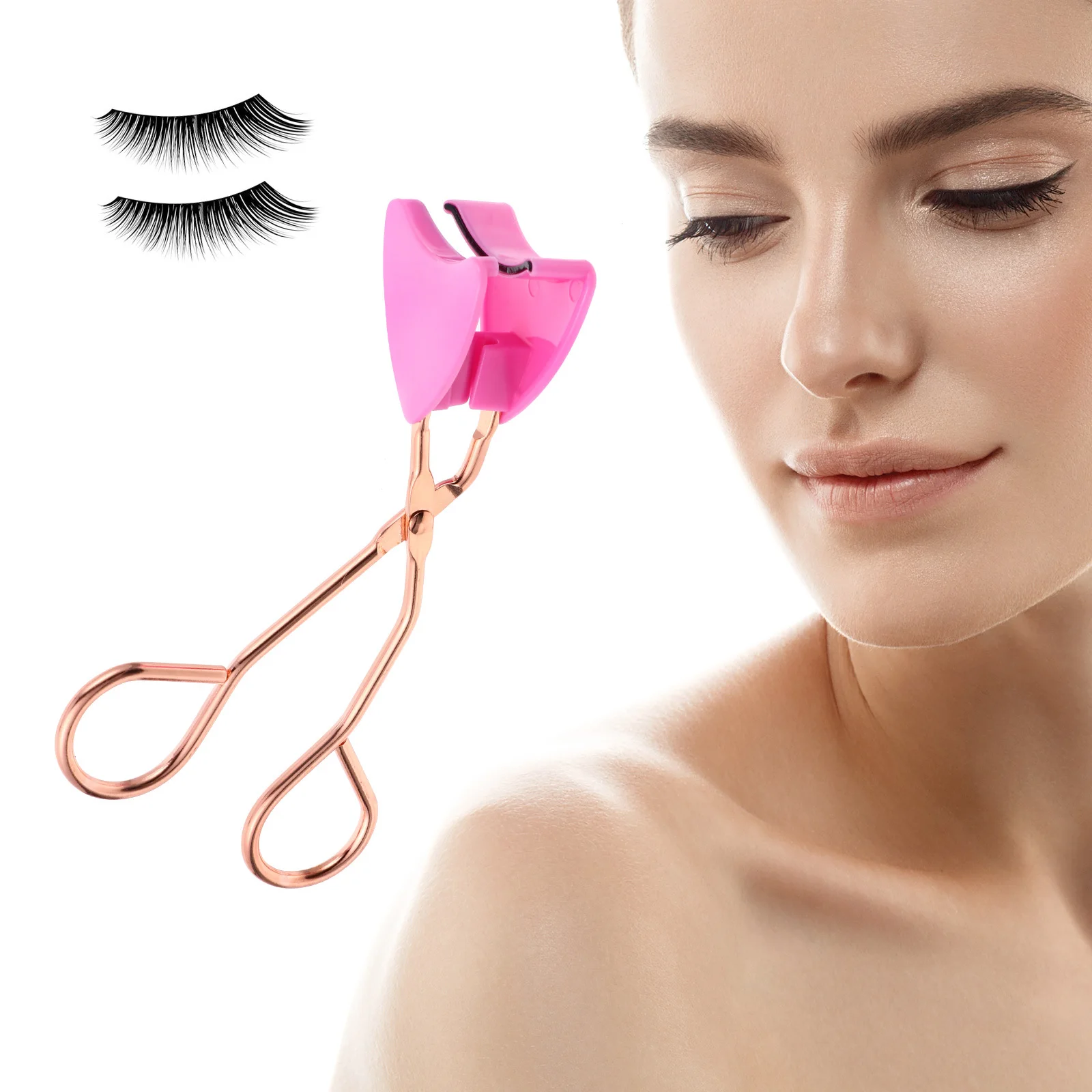 Magnetyczna zalotka do rzęs dla kobiet, klips do sztucznych rzęs dla natychmiastowego efektu, łatwe w użyciu narzędzie do makijażu, zalotka do rzęs.