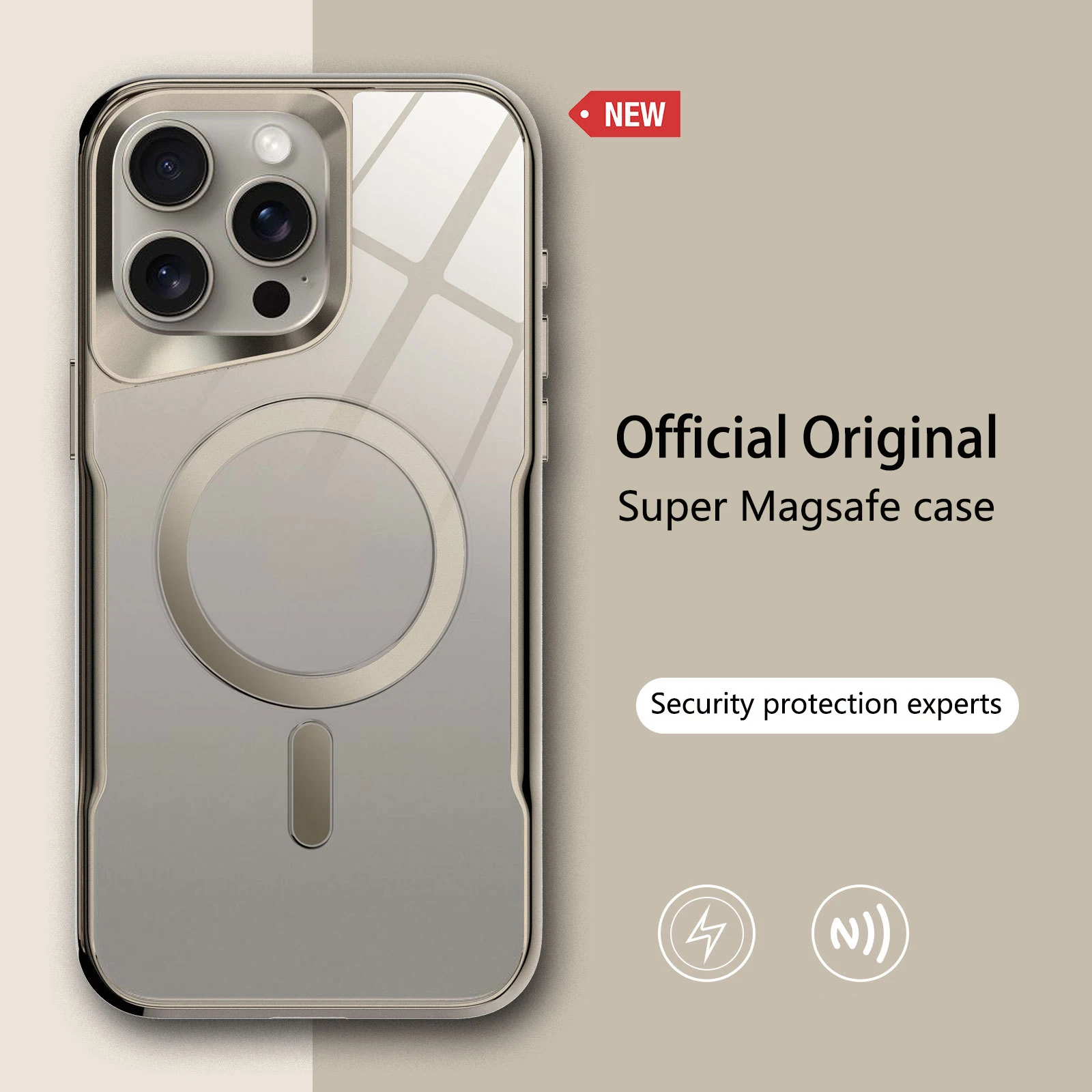 For iPhone 13 14 15 Pro Max case Electroplated Soft Rubber Frame Phone Case Lens Protection Magnetic Magsafe Antifall Case