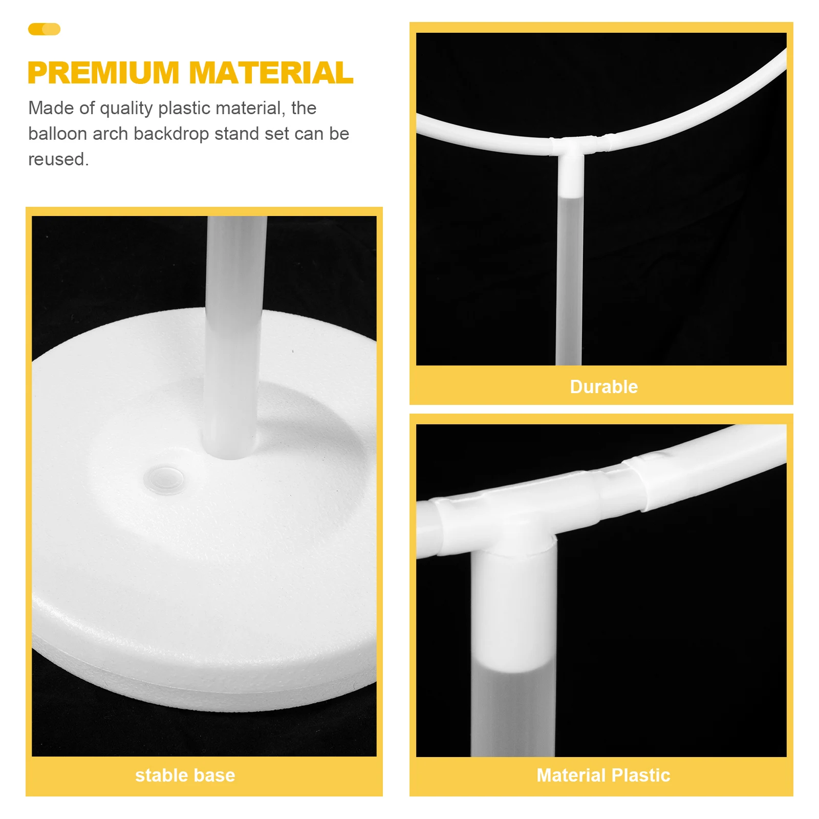 

2Pcs Balloon Arch St Column Holder Round Plastic Decor Kit Wedding Party Supplies Balloon Display Rack Reusable