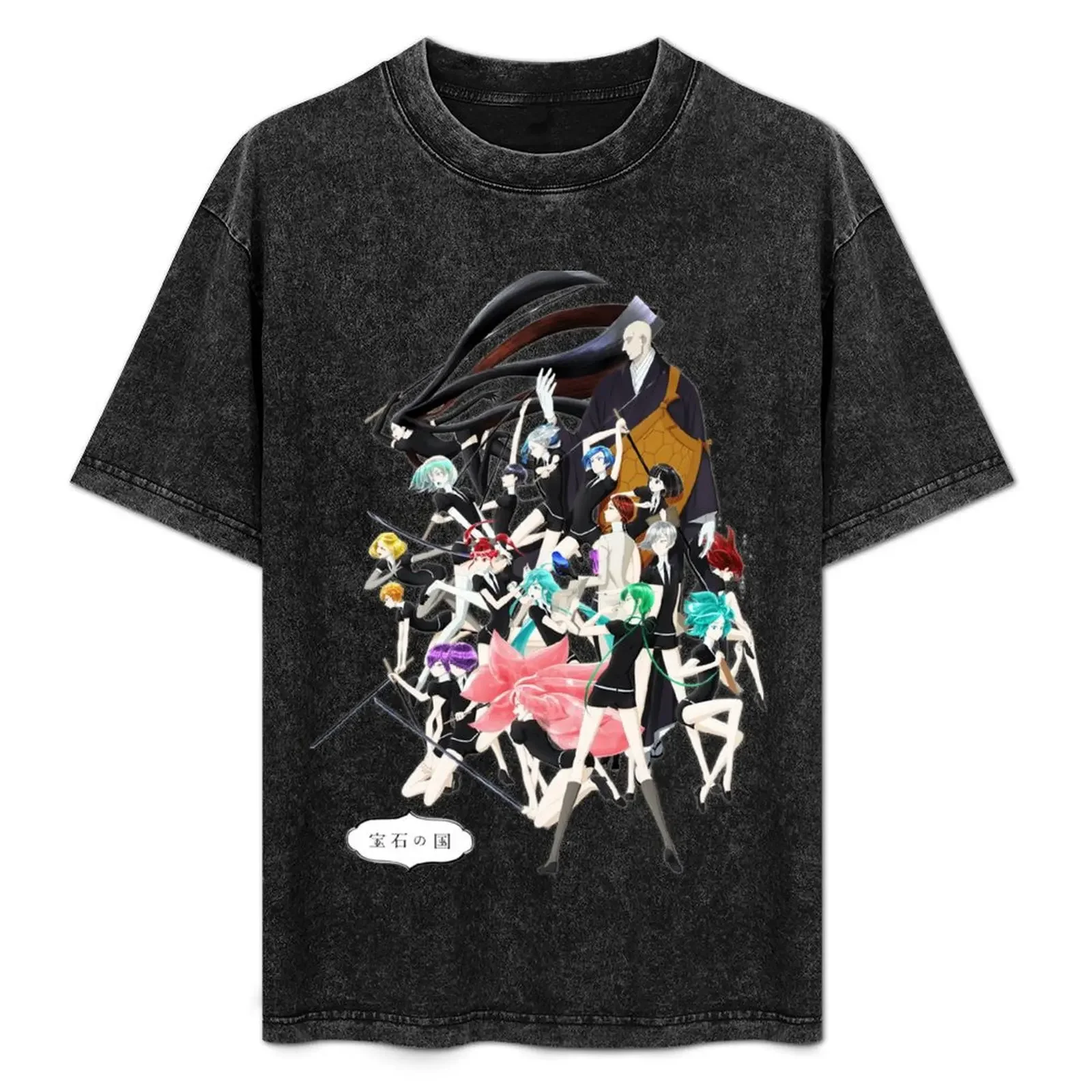 

Houseki no Kuni with logo T-Shirt vintage clothes Funny t-shirts sublime funny t shirts men