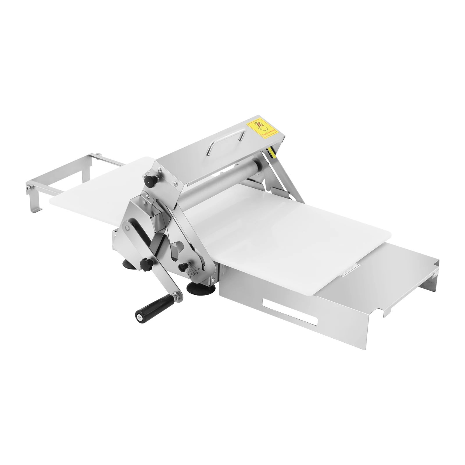 Dough Sheeter, 32.68*18.9 in Manual Dough Roller Stainless Steel Adjustable Thickness Dough Sheeter Clear Scale Markings for Make Various Laminated Pastries