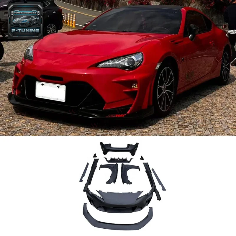 

For Toyota GT86 Subaru BRZ 2013-2019 VRS Style Upgraded Wide Body Kit Front Bumper Rear Diffuser Side Skirts Fender Bodykit