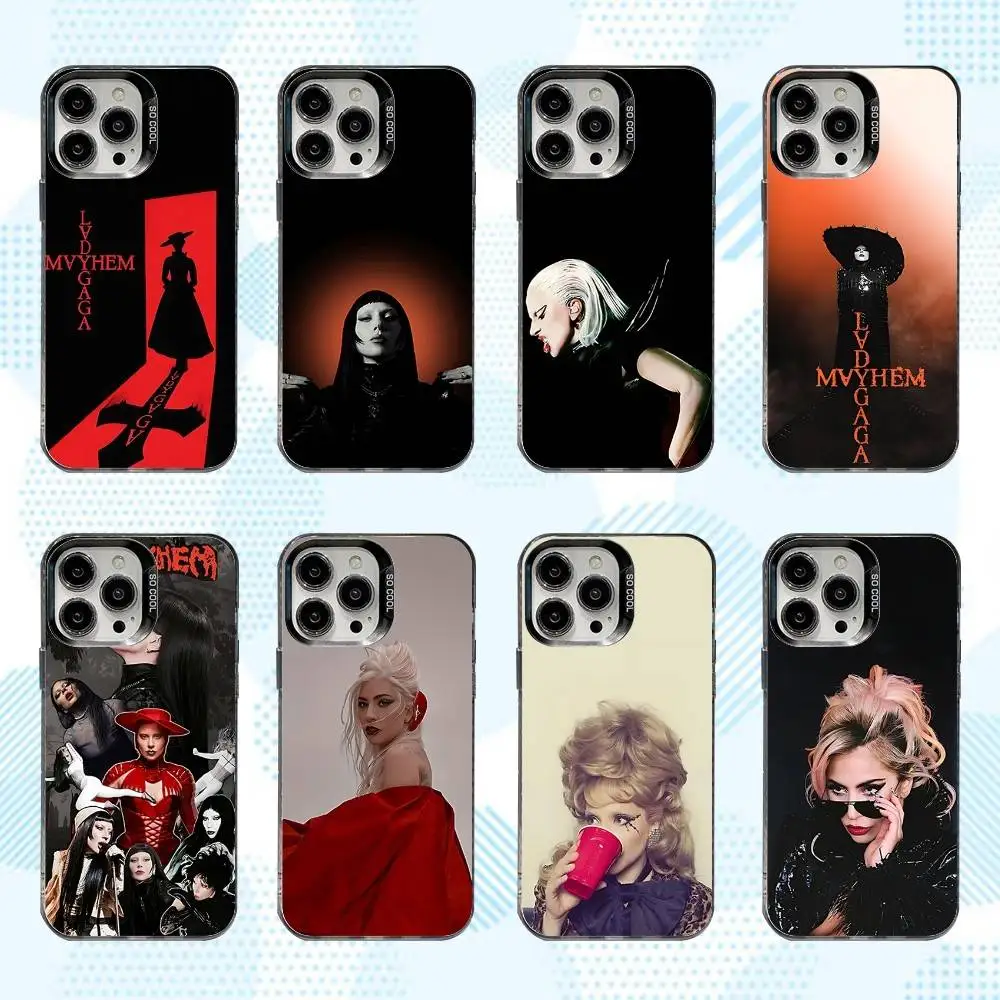 

L-Lady Mayhem G-Gaga Phone Case For iPhone 16,15,14,13,12,11,Mini,Pro,SE,MAX White Matte Shockproof Cover