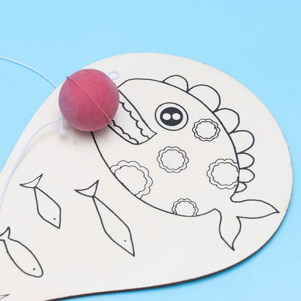 

2 pcs Wooden H painted Racket Kids DIY Painting Graffiti Toy Ball Game Props Creative Children Activities Educational Manual Art