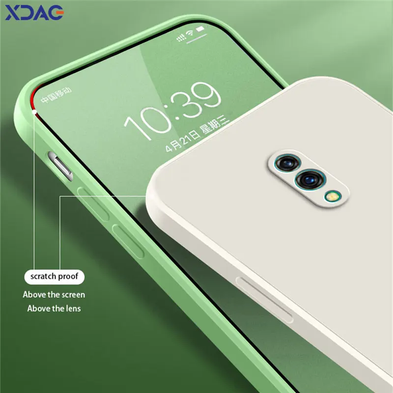 Square Liquid Silicone Case for OPPO K3 Realme X Master Camera Protective 360 Shockproof Soft Phone Cover OPPOK3 RealmeXMaster