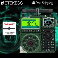 Retekess TR113 Portable Radio Flagship Fever Receiver Full Band Ham Radio Amateur Shortwave Antenna Bluetooth Radios VHF UHF SSB