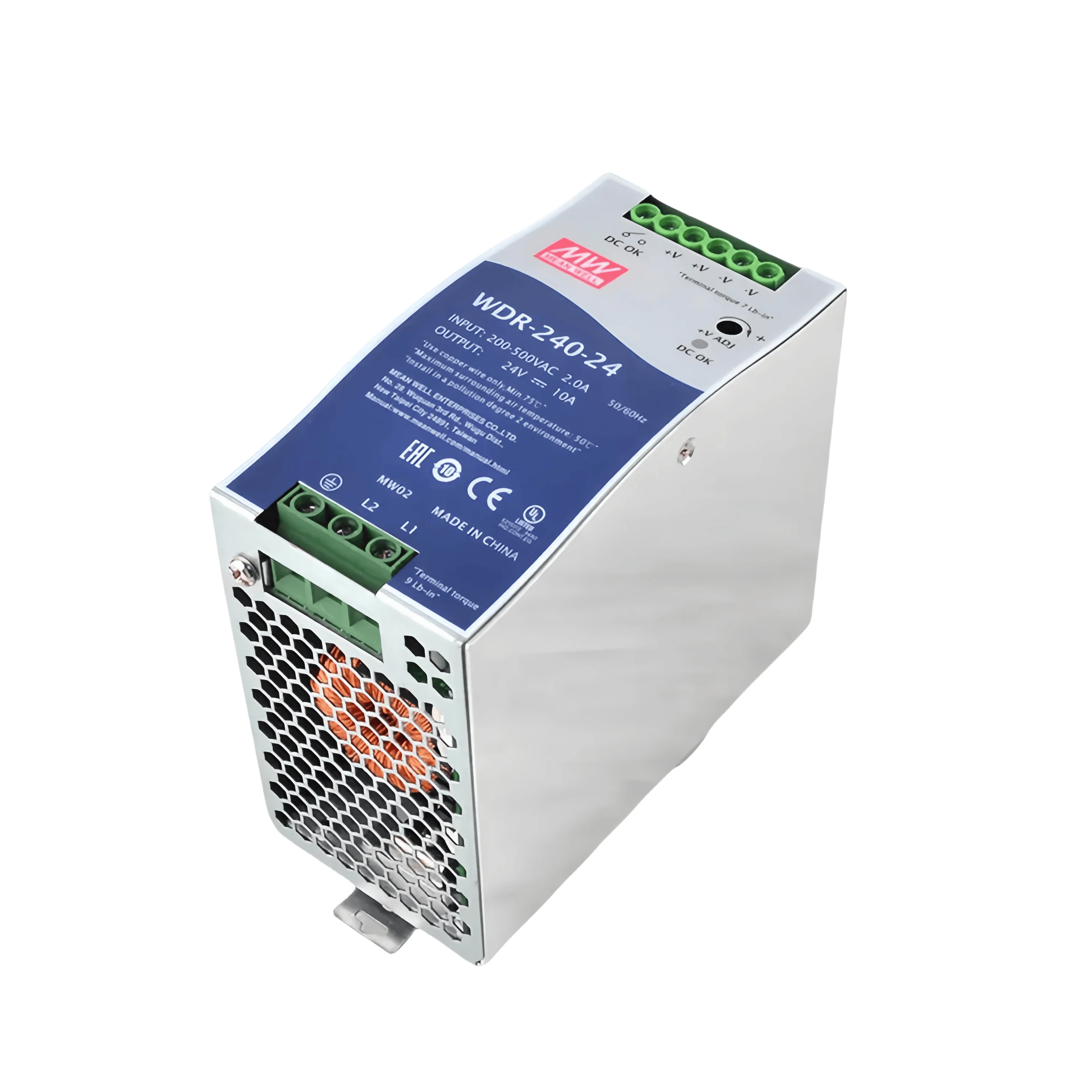 

MEANWELL WDR-240-24 240W Switching Power Supply Industrial Rail-mounted Power Supply