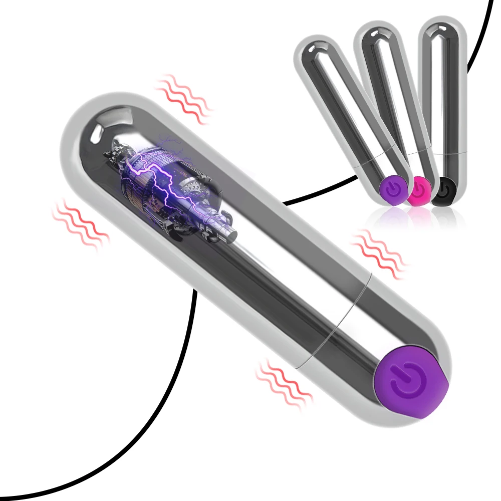 Вибратор-Пуля для женщин IKOKY, 10 скоростей, МОЩНАЯ ВИБРАЦИЯ, массажер точки G, мини-вибраторы для женщин, USB-зарядка