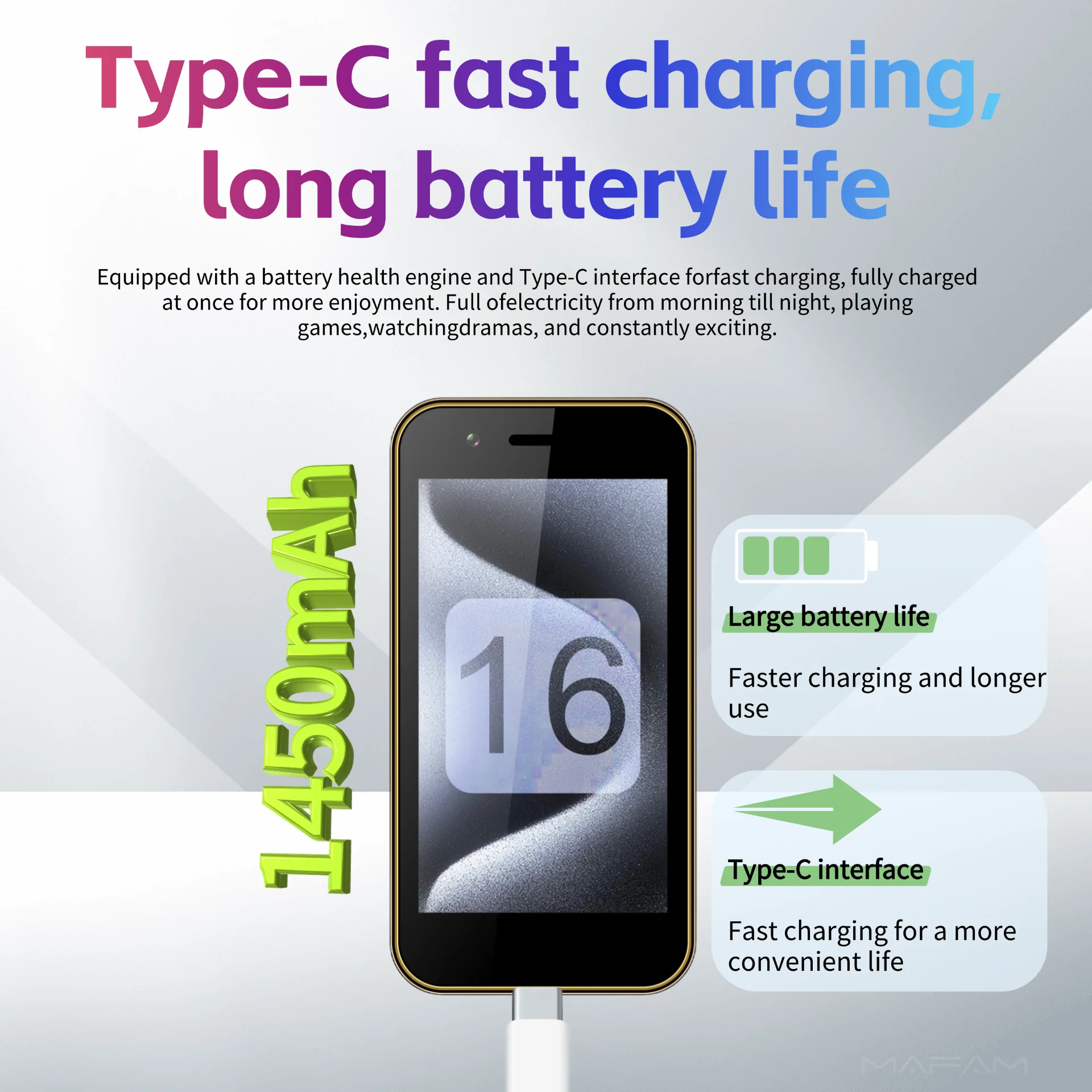 Portable Mini Pocket Phone Android 8.1 OS 2.95" HD Screen Two SIM Cards 3G WiFi Hotspot Smart Phone Play Store 2GB+16GB GPS