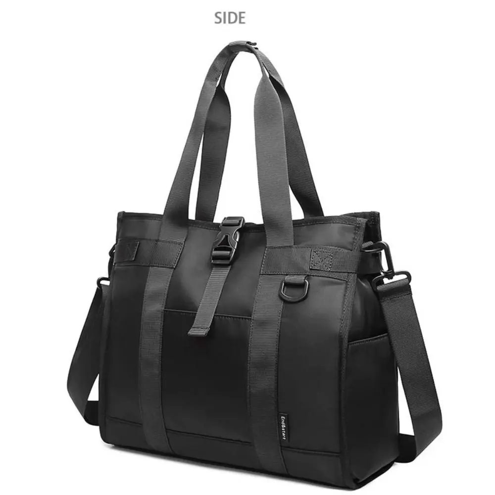 Durable Large Capacity Oxford Briefcase Solid Color Multi-functional Oxford Crossbody Bag Portable Waterproof Men Handbag Travel