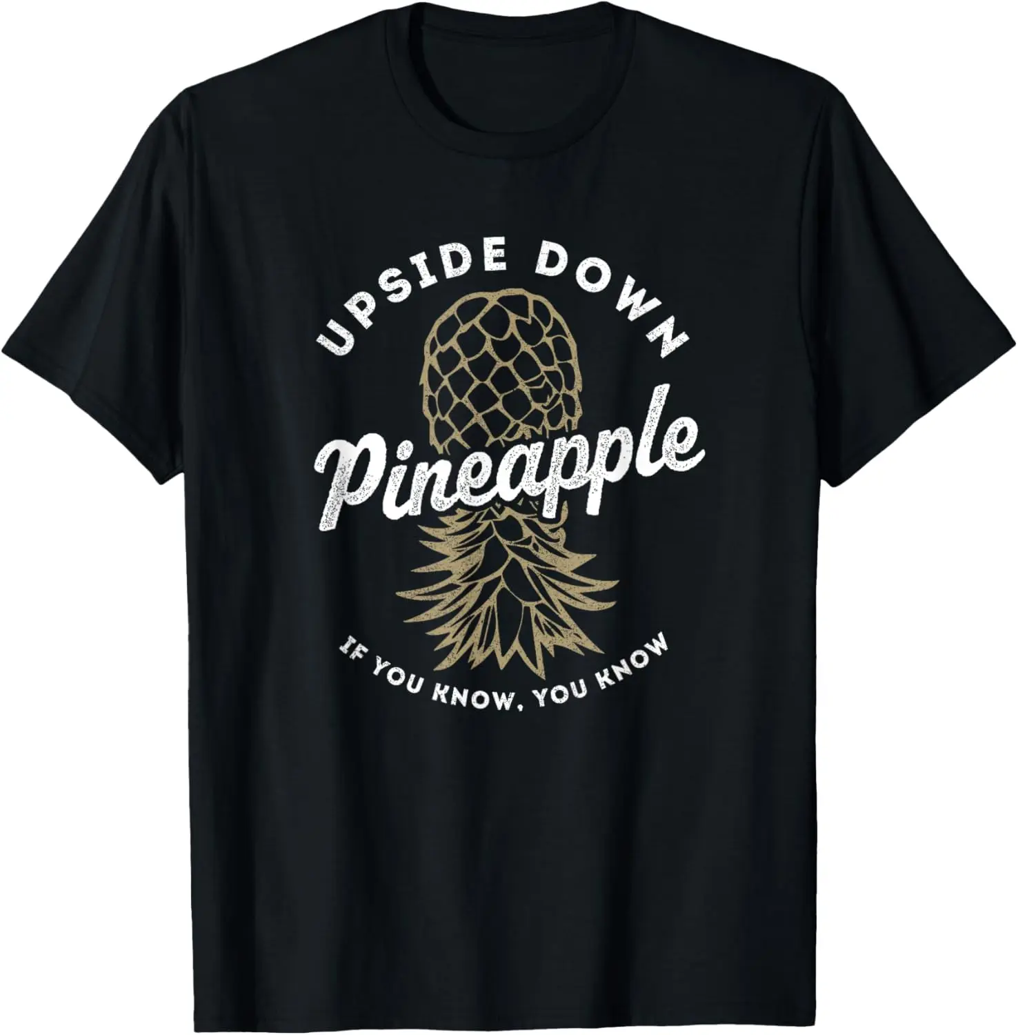 

Vintage Upside Down Pineapple Funny Mens Womens Swinger T-Shirt