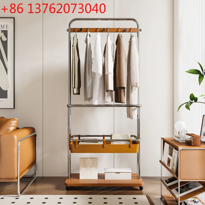 

Средневековая маленькая квартира с зеркалом, подвижным напольным многофункциональным стеллажем для хранения, вешалкой из нержавеющей стали