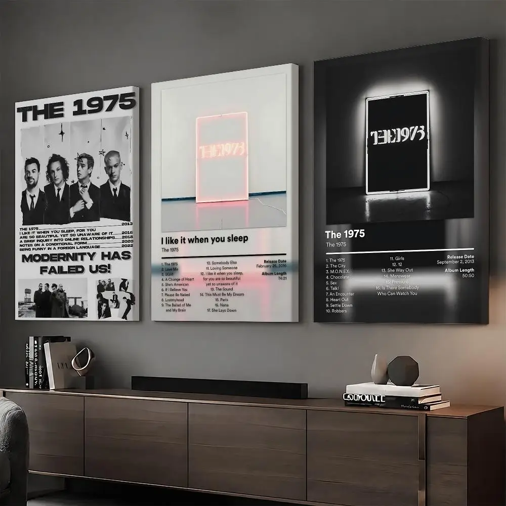 The 1975 Rapper Album Rock Painting Calligraphy HD Modern Style Inner Frame Canvas Poster Bedroom Room Hallway Wall Art Decor