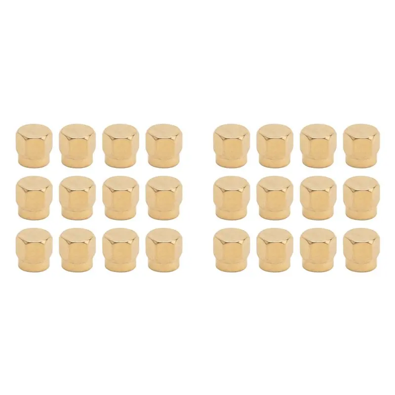 AB46-24PCS SMA Plug Dustproof Cap, SMA Female Jack Dust Cap Gold-Plated Coaxial Connector Protective Cap