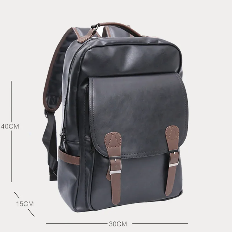 Sac à dos en cuir pour hommes, sacoche pour ordinateur portable, sac d'école pour étudiants, sac d'affaires, grande capacité, mode, développement USB, SR