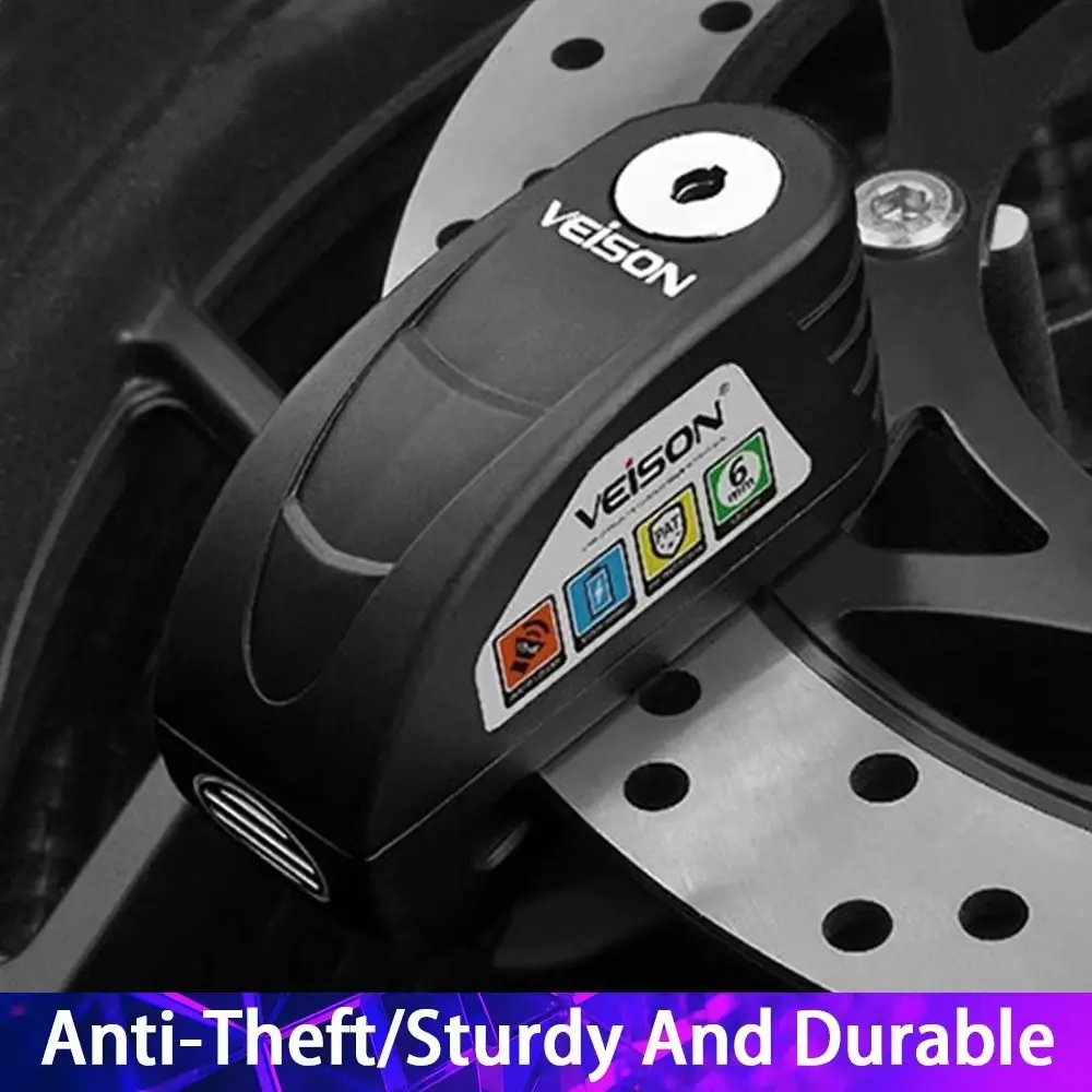 

Waterproof Motorcycle Disc Brake Lock Anti-theft Zinc Alloy Bicycle Disc Brake Lock Rust Resistant Smart Motorbike Alarm Lock