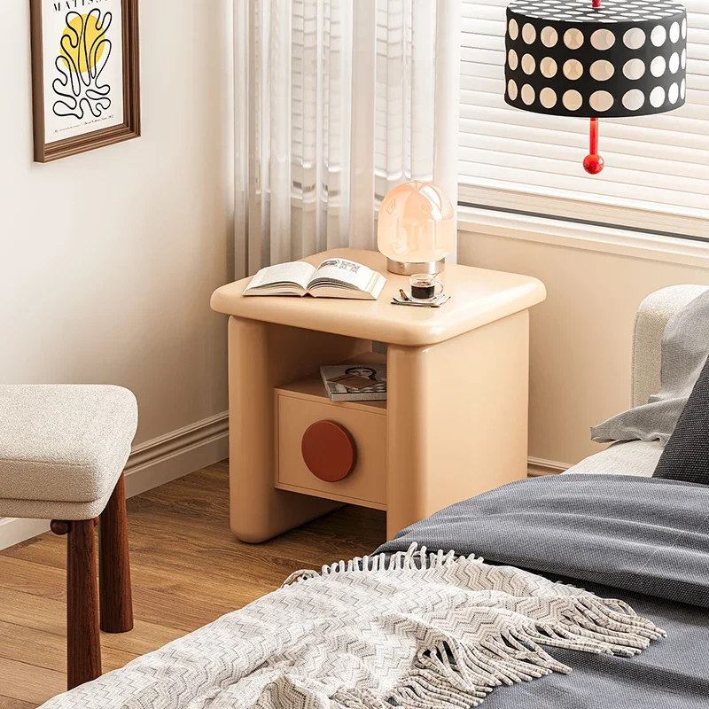 Modern Minimalist Nightstand Premium Luxury Beauty Organizer Nightstand Drawers Storage Mesitas De Noche Bedroom Furniture