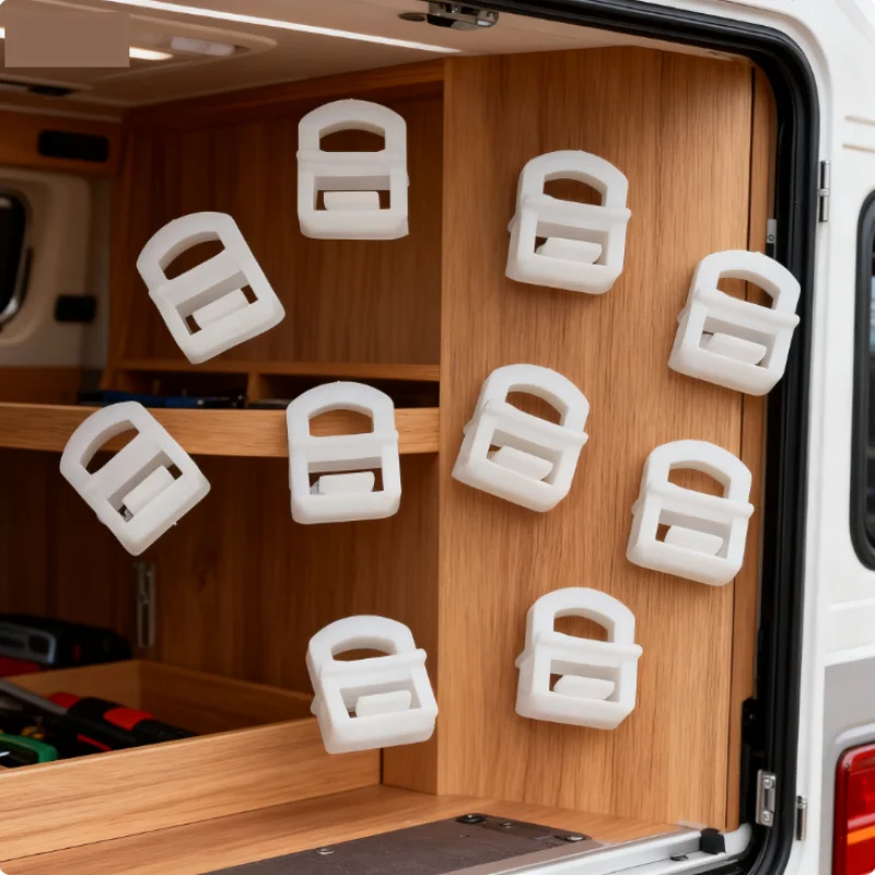 

1/40pcs Car Plastic Fasteners Clip Caravan Motorhome White Plastic Curtain Straight Pulley Buckle Ring Car Caravan Accessory