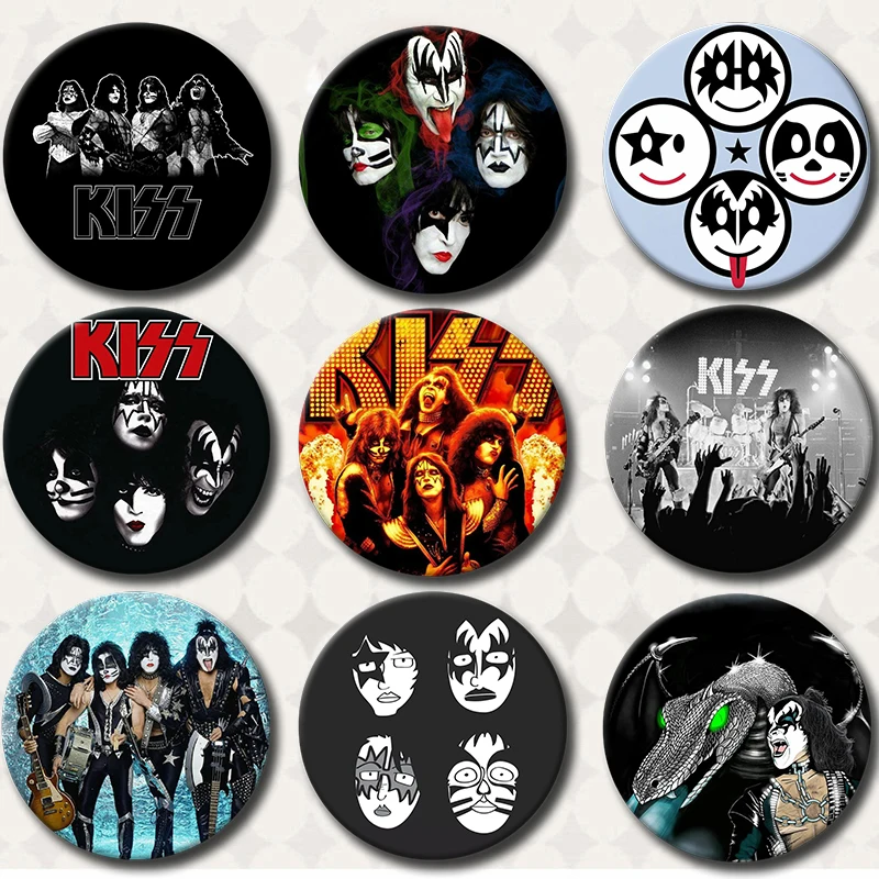 Rock Band Kiss Brooches Enamel Pins Fashion Jewelry Accessoris Singer Brooch for Backpack Clothe Decoration Lapel Badge Gifts