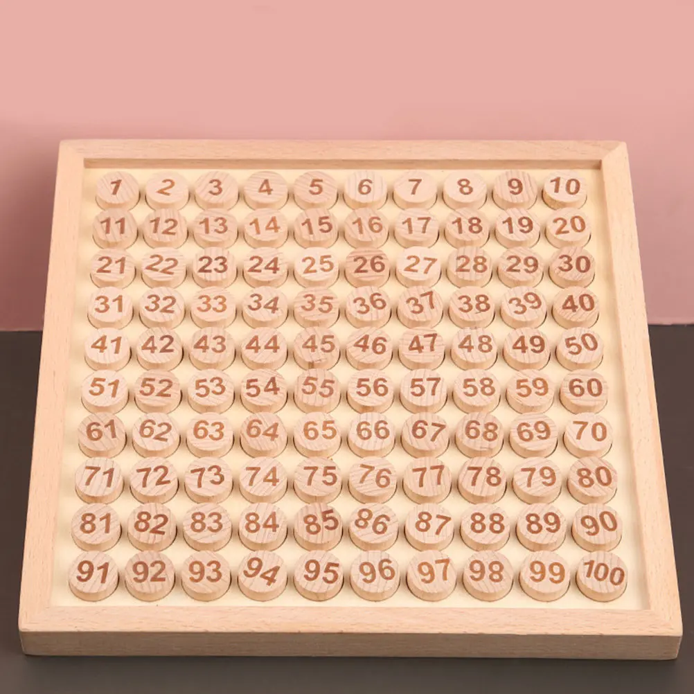 1Set Wooden Sudoku Learning Board for Kids Math Logical Training Arithmetic Education Tool Safe Smooth