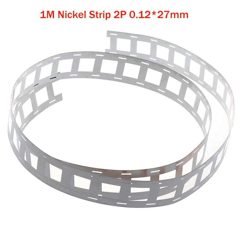 Striscia di nichel 1M 2P 0.12*27mm striscia di nichel per nastro di saldatura per batteria al litio 18650 nastro di nichel puro ad alta purezza