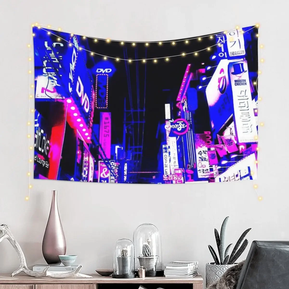 High Contrast Nights (2nd edition) Tapestry Home Decor Aesthetic Wallpaper Tapestry