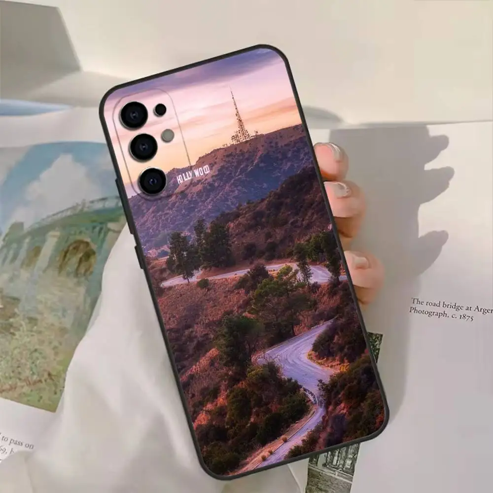 Дорожный чехол для телефона Los Angeles California для Samsung S25, S24, S21, S22, S23, S30, Ultra, S20, Plus, Fe, Lite Black Shell