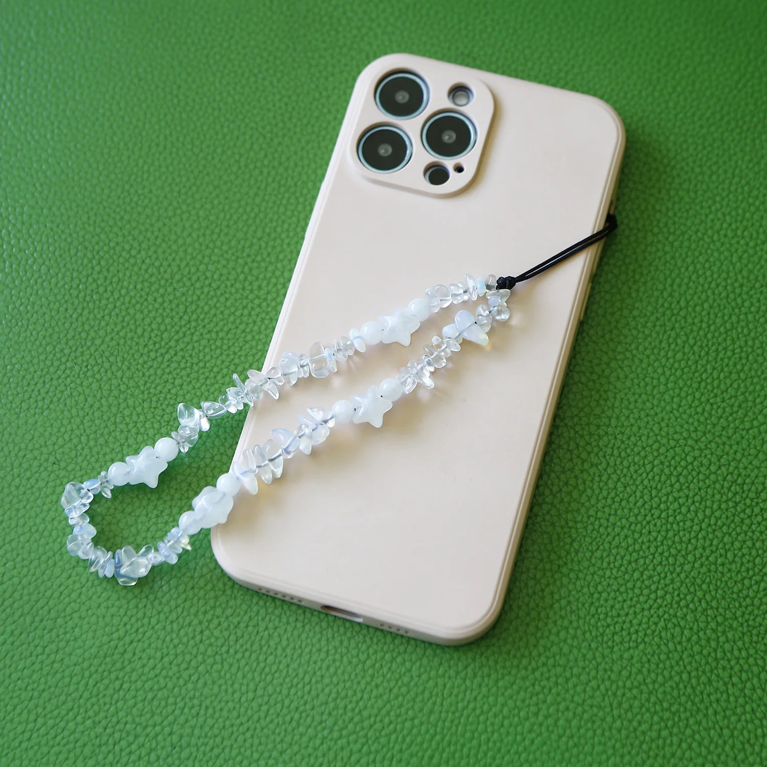 

Crushed Stone Handmade Beaded Phone Lanyard Crystal Pearl Pentagram Phone Hanging Rope Wrist Rope Car Keychain Camera Backpack