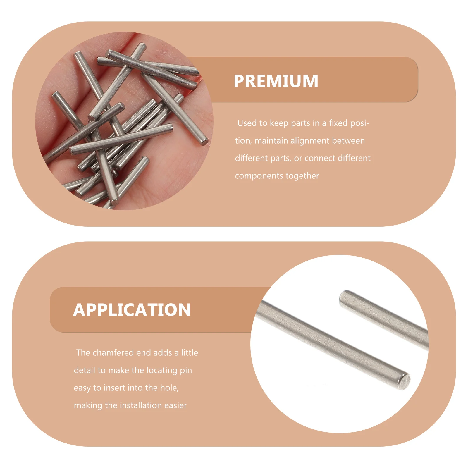 

200pcs Cylindrical Pin Stainless Steel 18Mm Dowel Pin For Furniture Installation Shelf Support Bunk Bed Hardware Bracket